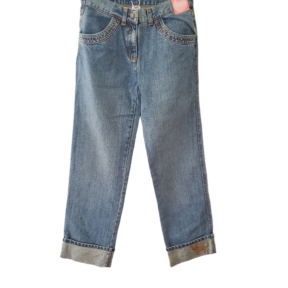 Gymboree Cropped Denim Jeans with Cuffed Ankles Size 12 New with Tags - Picture 1 of 8